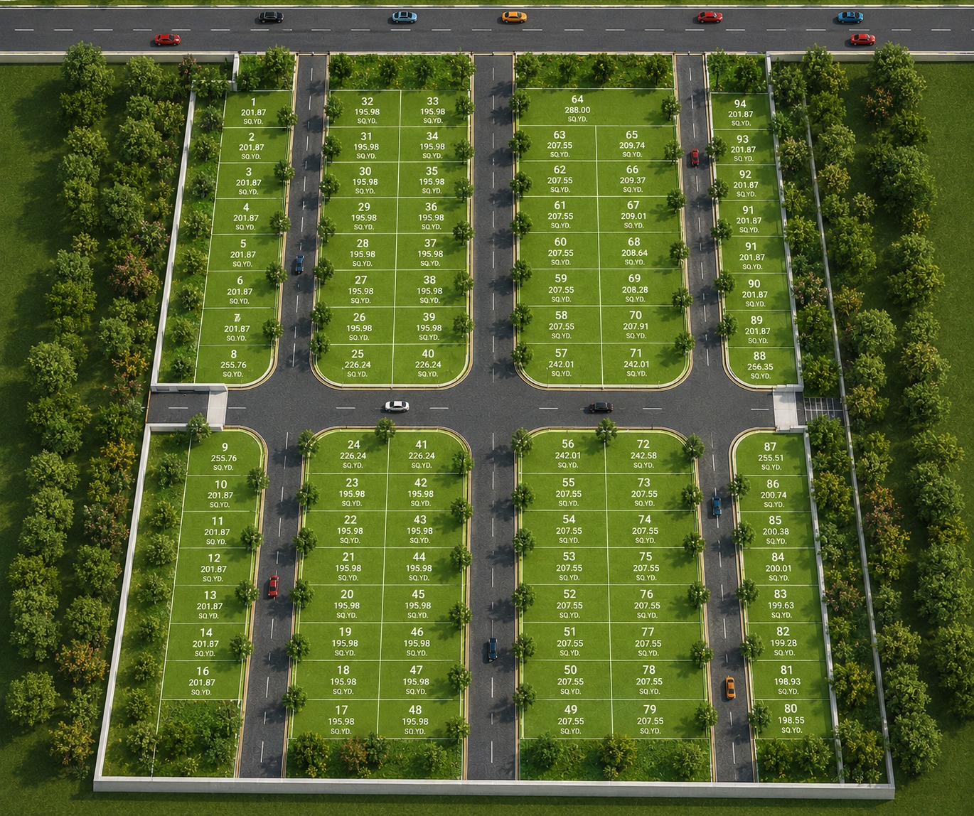 Site Layout Map — 94 Plots